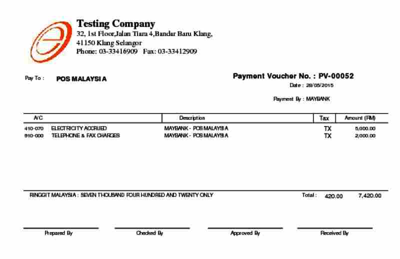 08 Payment Voucher Half Page